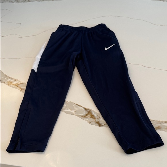 Nike Kids Navy Pants with White Swoosh - Picture 1 of 16